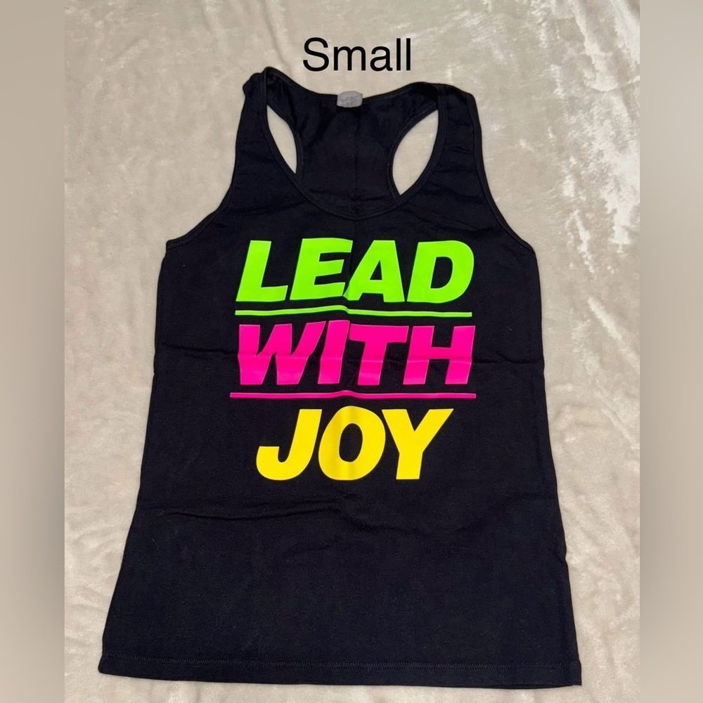 Zumba Fitness Black Tank Top with Neon Accents